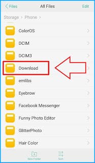 Cari folder download lalu klik Theme Store Oppo.apk. Cari folder download lalu klik Theme Store Oppo.apk.