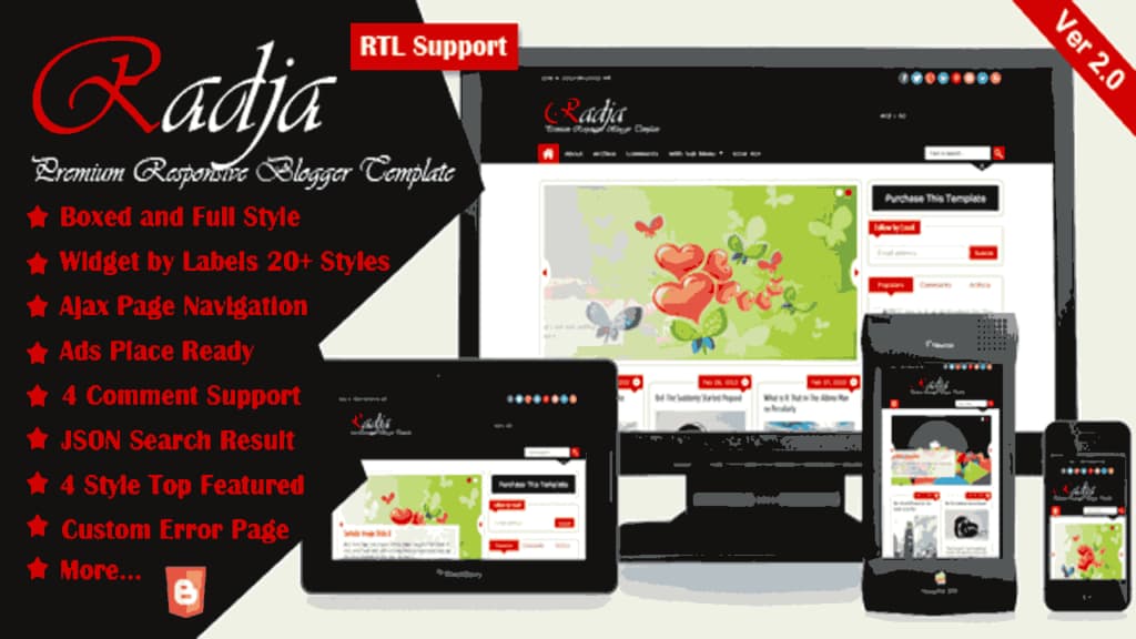 Radja Responsive Blogger Template 1 Radja Responsive Blogger Template