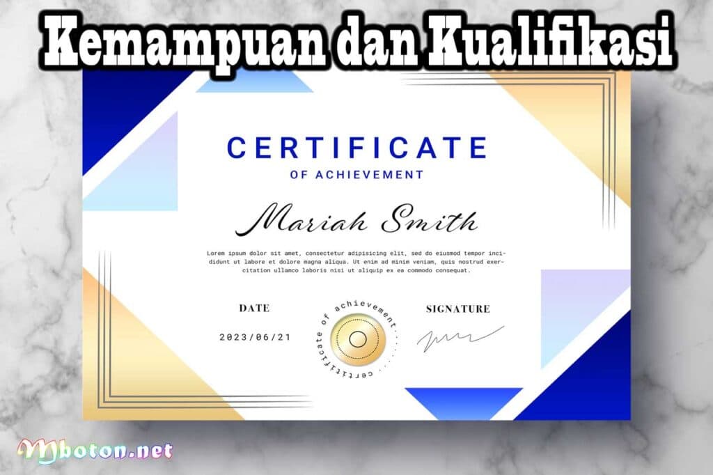 Kemampuan dan Kualifikasi