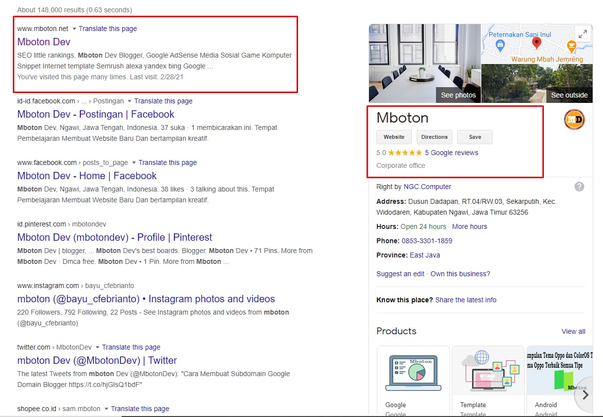 Informasi Google Bisnisku