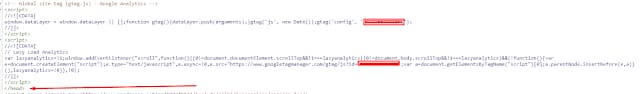 code google analytics
