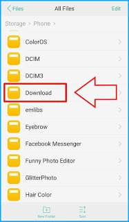 Cari folder download lalu klik Theme Store Oppo.apk. Cari folder download lalu klik Theme Store Oppo.apk.