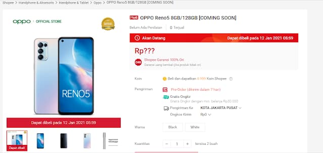 Segera Meluncur OPPO Reno5 Coming Soon 2 Oppo Reno 5 shopee