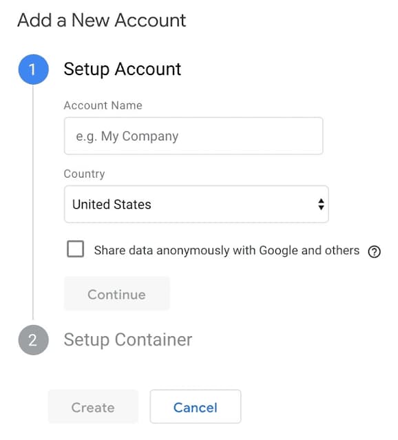 Created Google Tag manager