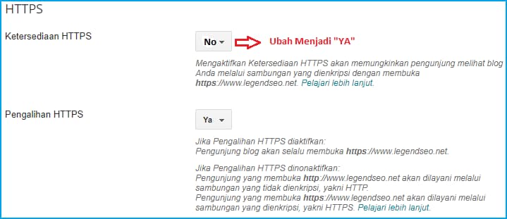 Mengaktifkan HTTPS Untuk Blog 3 menganalisa ketersediaan HTTPS.