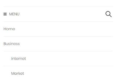 Menu Dropdown