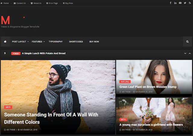 Mavitro – News & Magazine Blogger Template