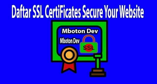 Daftar SSL Certificates Secure your website