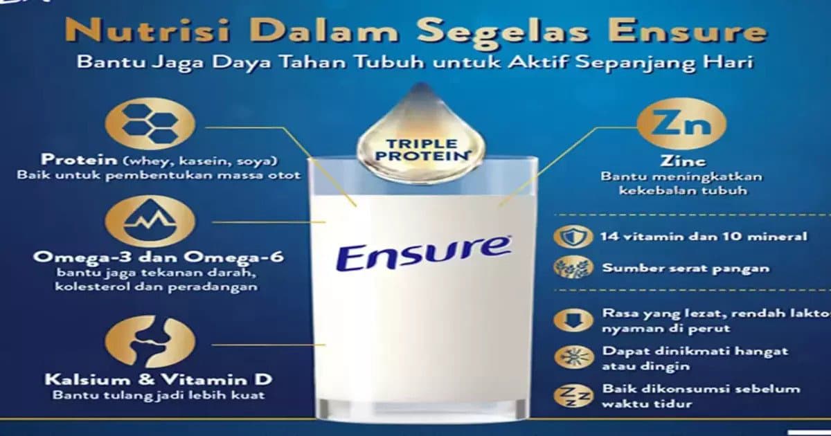 Susu Ensure Lansia Menjaga Tahan Tubuh Sehat Dan Bernutrisi