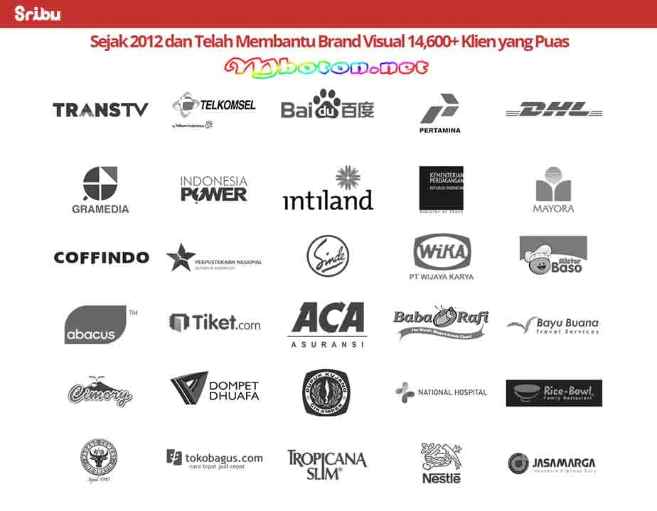 Sribu sudah terpercaya karena memiliki klien-klien ternama diperusahaan besar