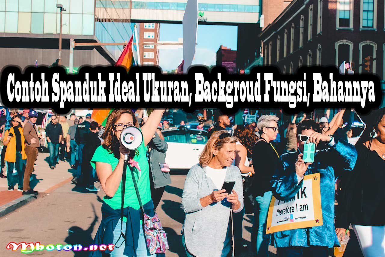 Contoh Spanduk Ideal Ukuran, Backgroud Fungsi, Bahannya