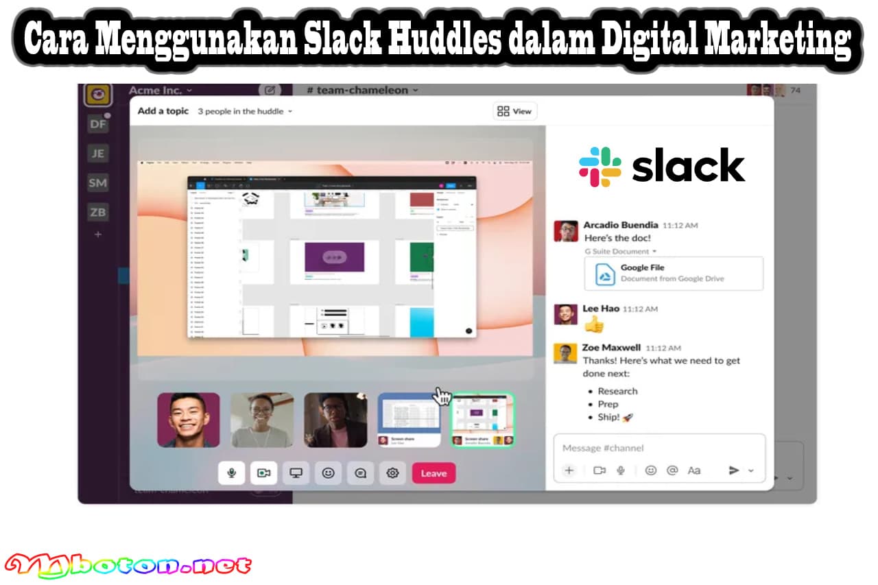 Slack Huddles Fitur Baru untuk Berkomunikasi Real Time 2 Cara Menggunakan Slack Huddles dalam Digital Marketing