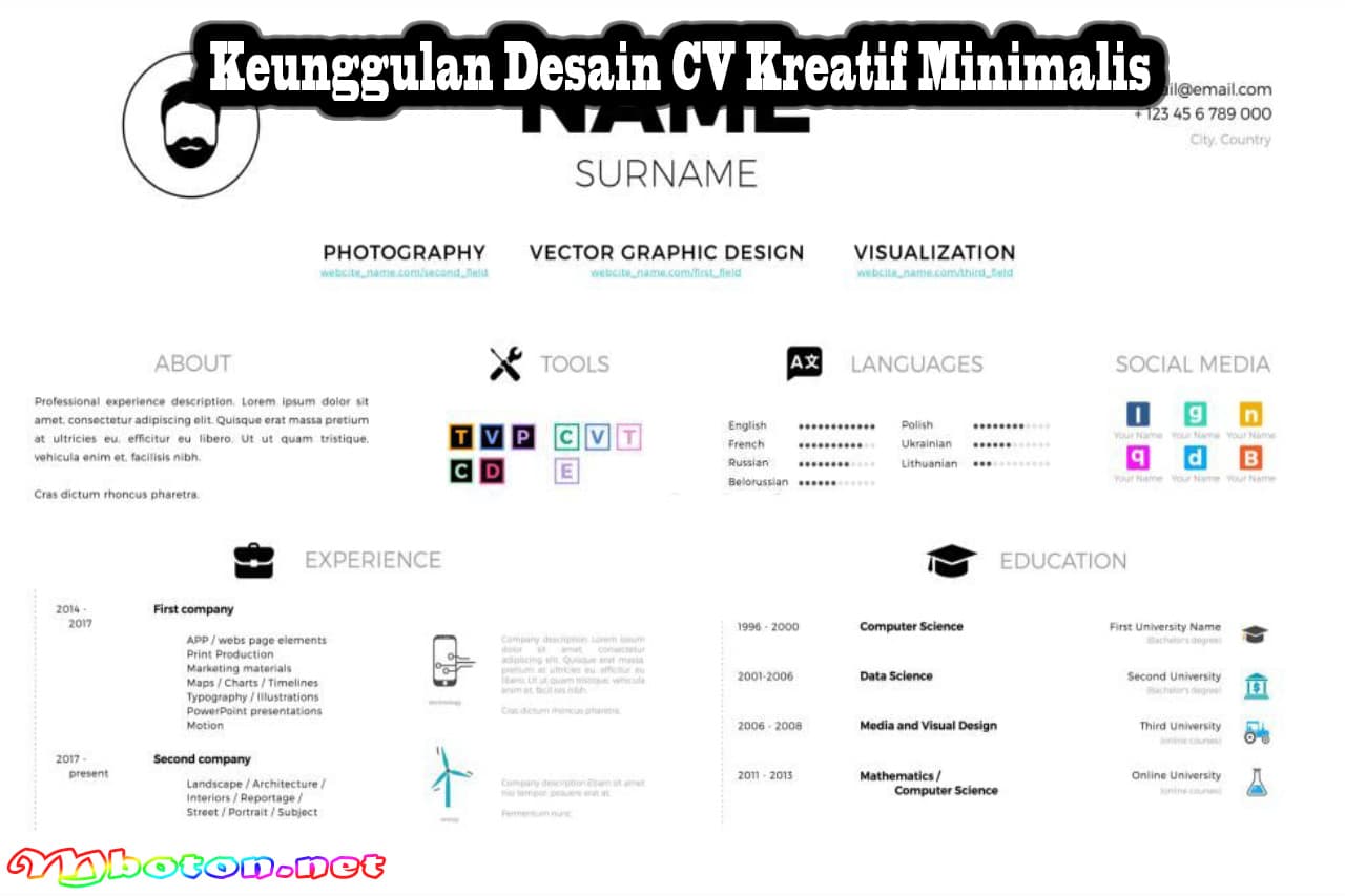 Keunggulan Desain CV Kreatif Minimalis