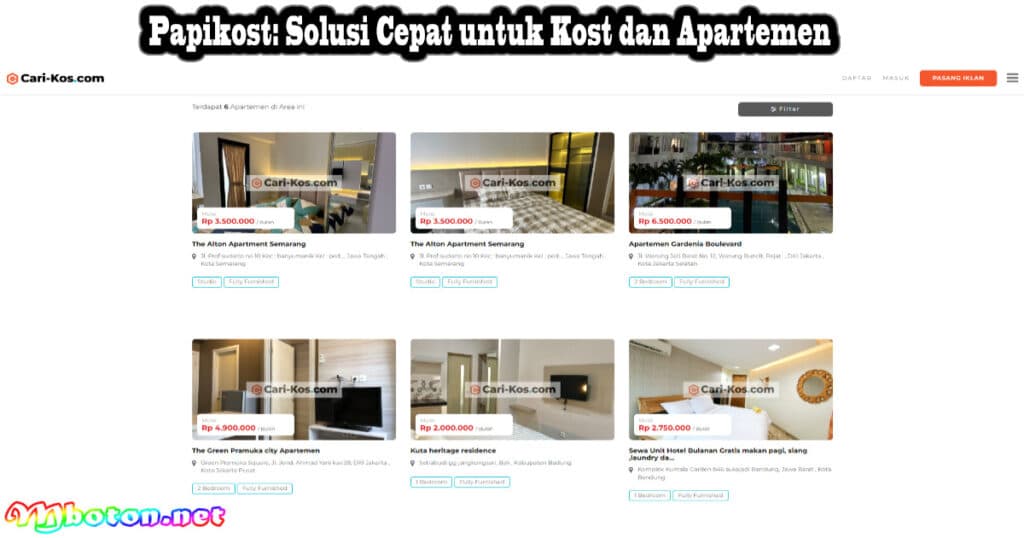 10 Aplikasi Sewa Apartemen Indonesia Terkenal Dan Terbaik 10 Cari-Kos: Cari aplikasi sewa apartemen dengan Mudah