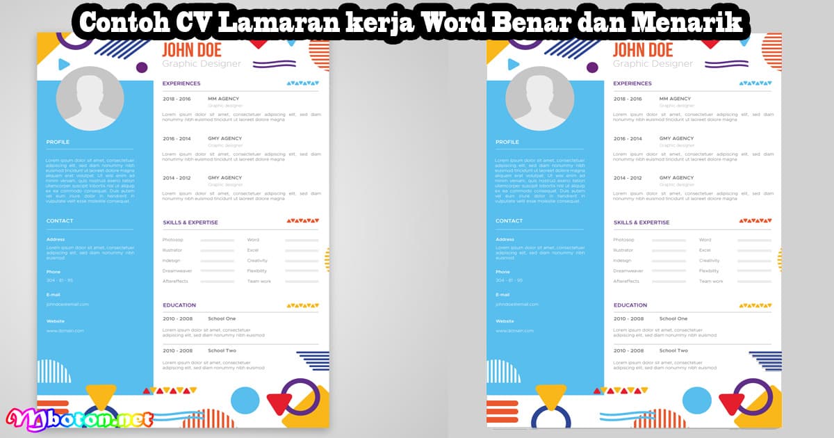 Contoh CV Lamaran kerja Word Benar dan Menarik 6 Contoh CV Lamaran kerja Word Benar dan Menarik