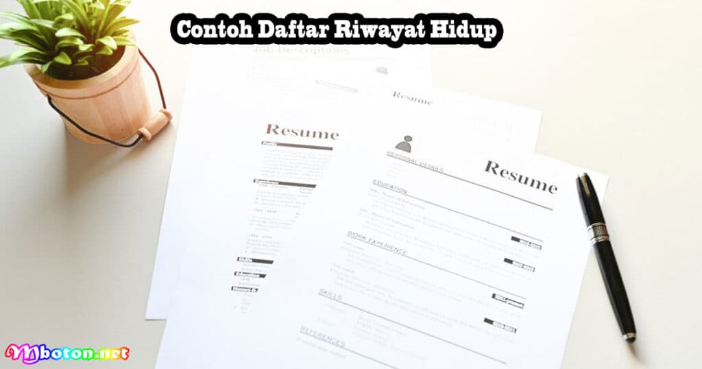 Contoh Daftar Riwayat Hidup
