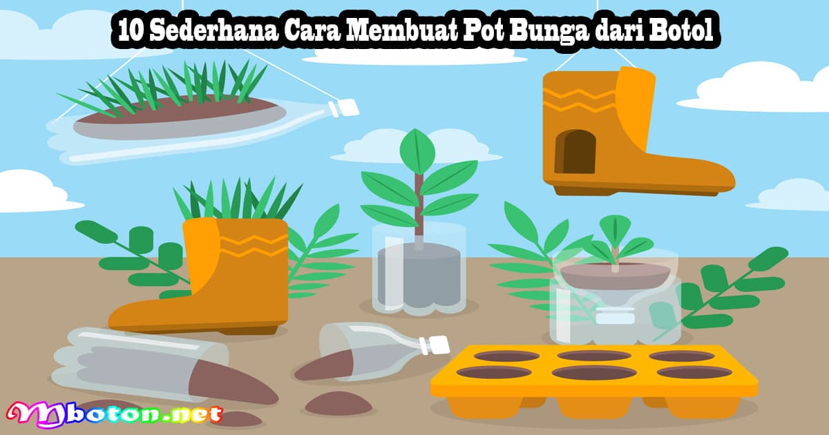10 Sederhana Cara Membuat Pot Bunga dari Botol 9 10 Sederhana Cara Membuat Pot Bunga dari Botol