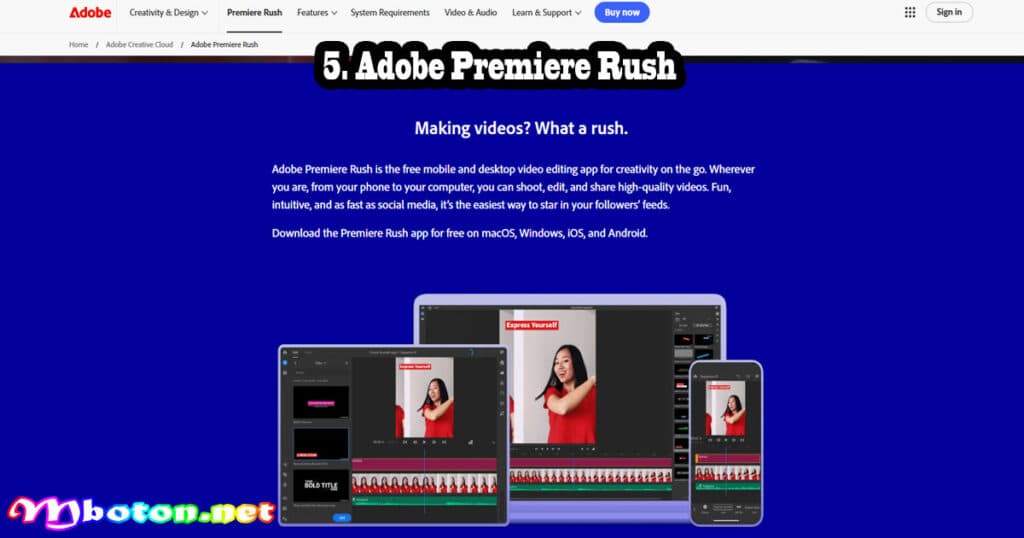 10 Aplikasi Editing Video Untuk Konten Smartphone 5 Adobe Premiere Rush