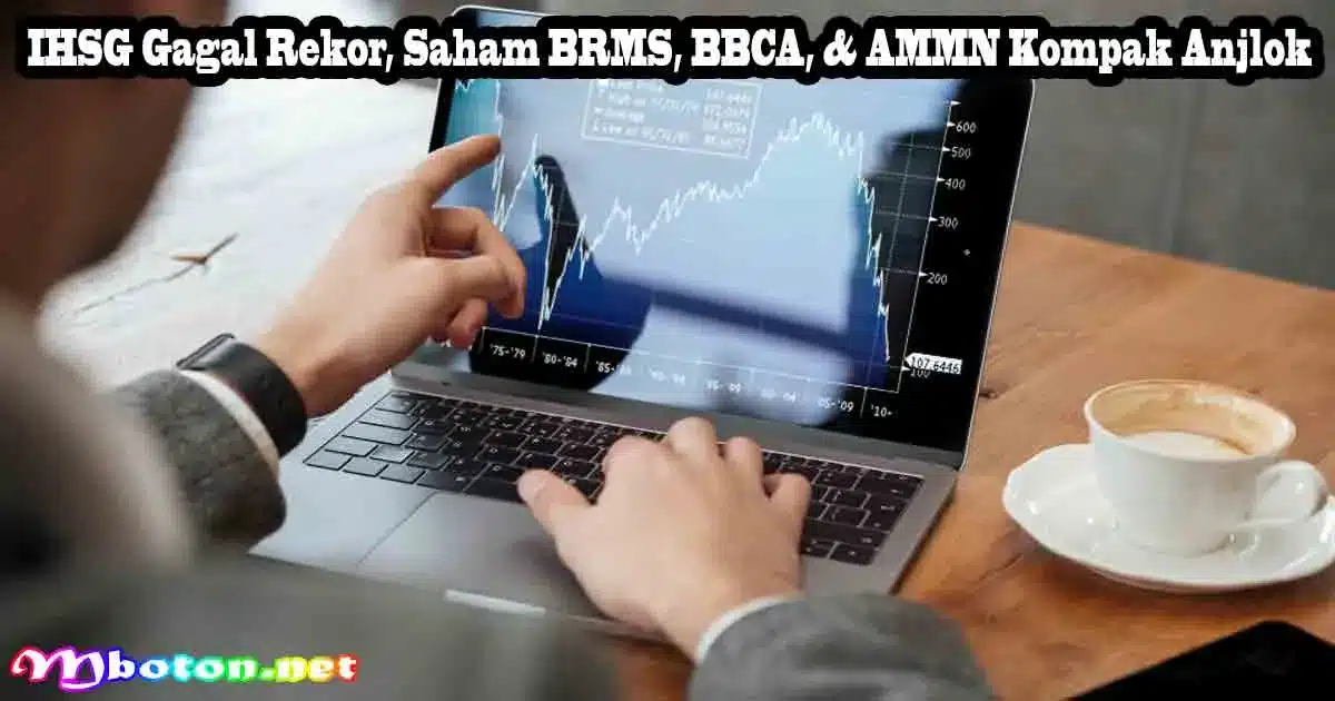 IHSG Gagal Rekor, Saham BRMS, BBCA, & AMMN Kompak Anjlok 5 IHSG Gagal Rekor, Saham BRMS, BBCA, & AMMN Kompak Anjlok