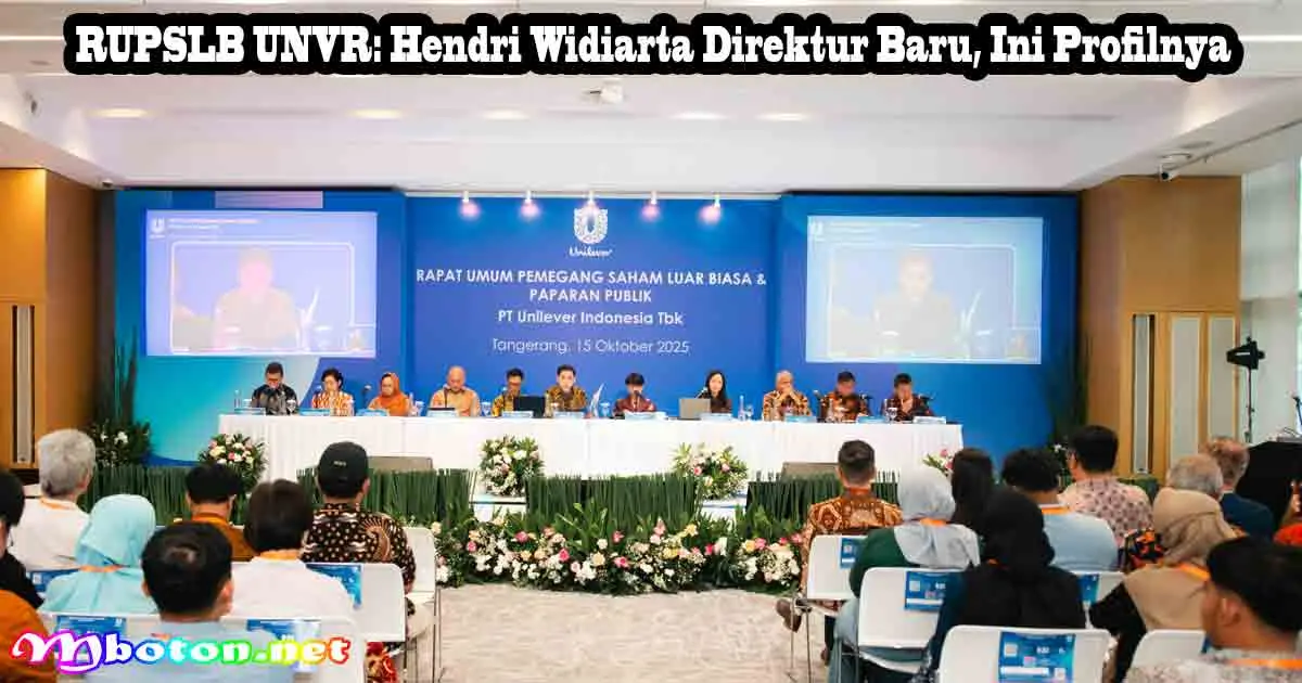 RUPSLB UNVR: Hendri Widiarta Direktur Baru, Ini Profilnya