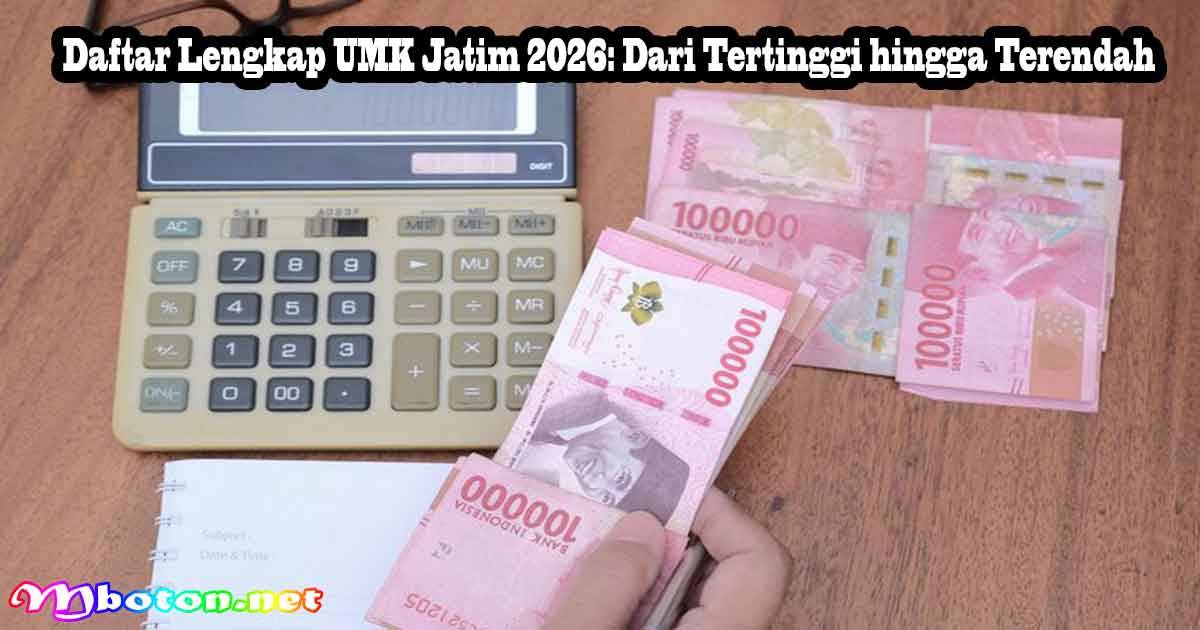 Daftar Lengkap UMK Jatim 2026: Dari Tertinggi hingga Terendah