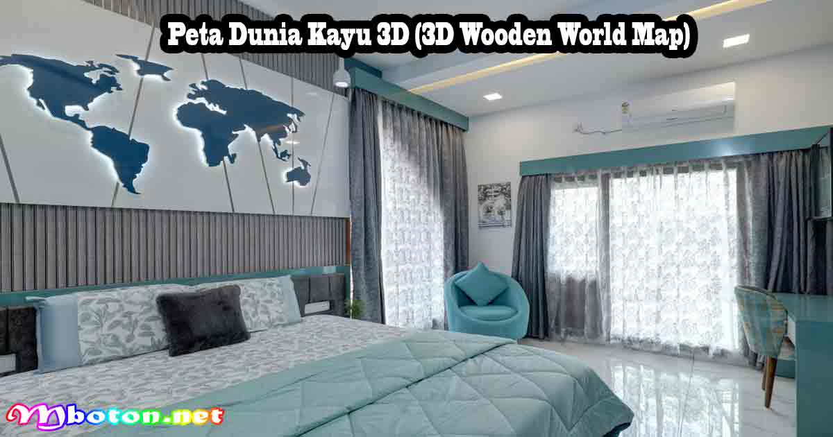 Peta Dunia Kayu 3D (3D Wooden World Map)
