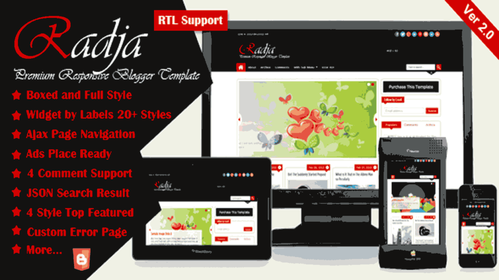 Radja Responsive Blogger Template 1 Radja Responsive Blogger Template