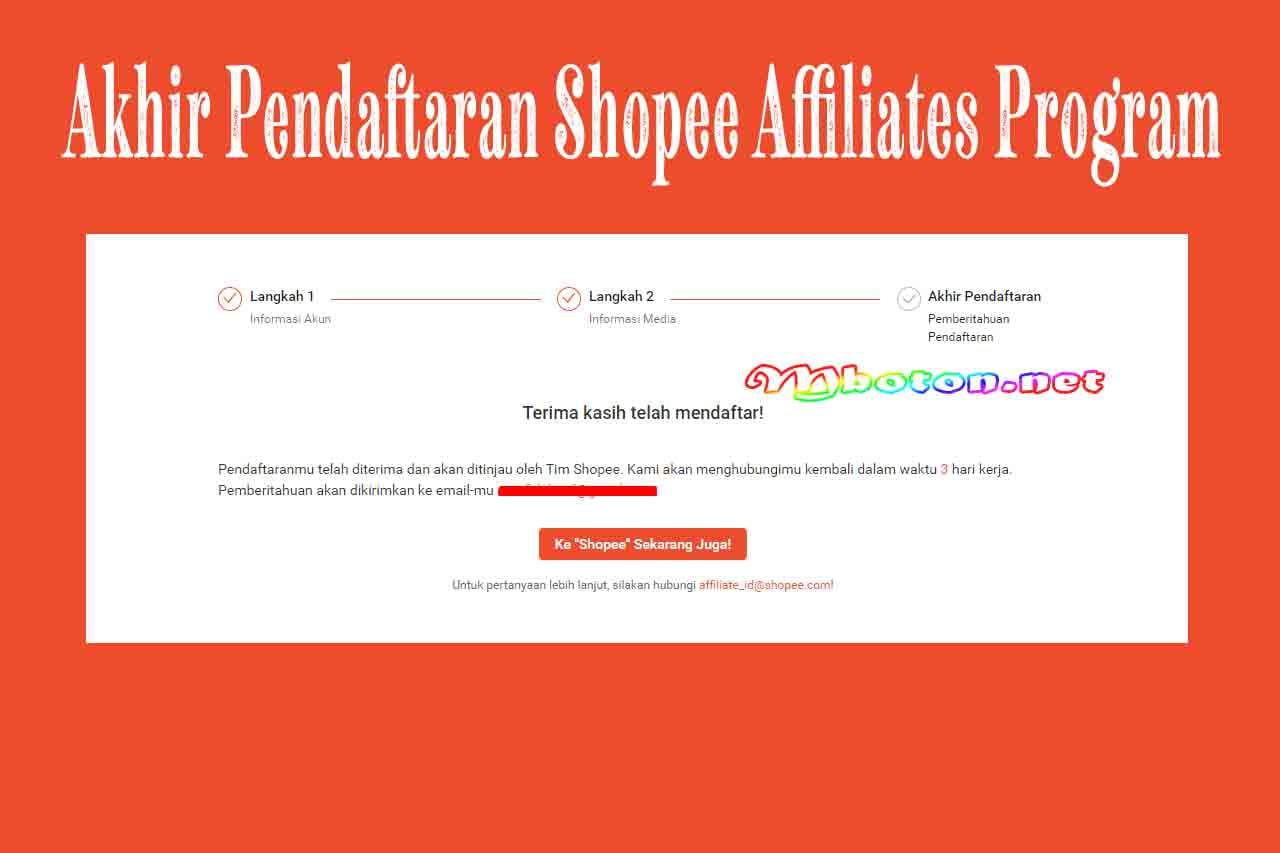 Akhir Pendaftaran Shopee Affiliates Program