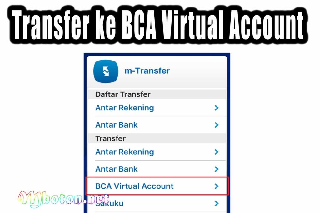 Transfer ke BCA Virtual Account