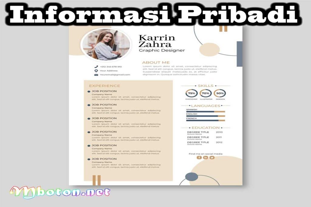 Contoh Surat Lamaran Kerja di PT yang Efektif dan Menarik 1 Informasi Pribadi