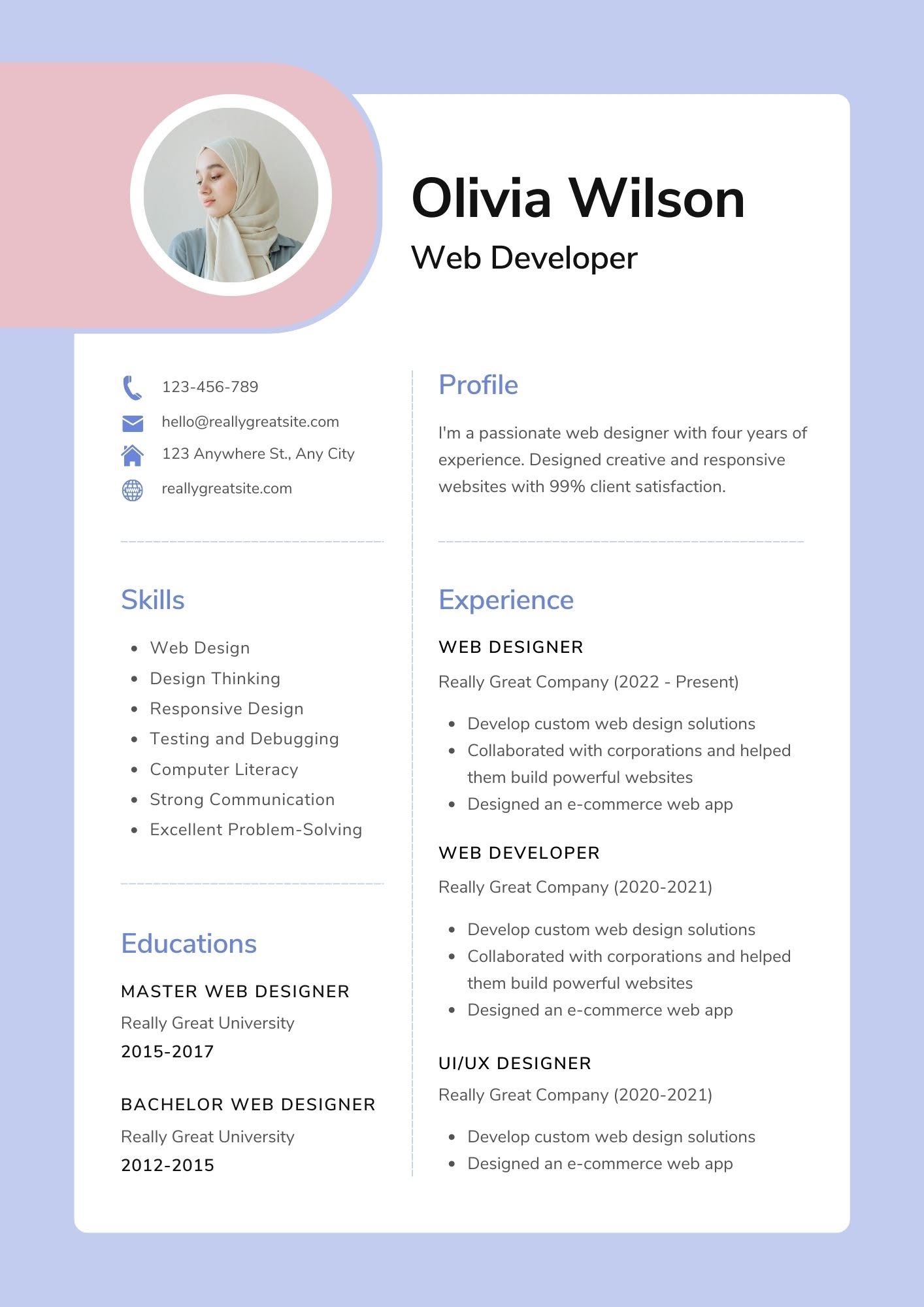 Contoh CV Web Developer: Kreatif Menyusun, 3 Template Gartis 2 Komponen Utama dalam CV Web Developer yang Mengesankan
