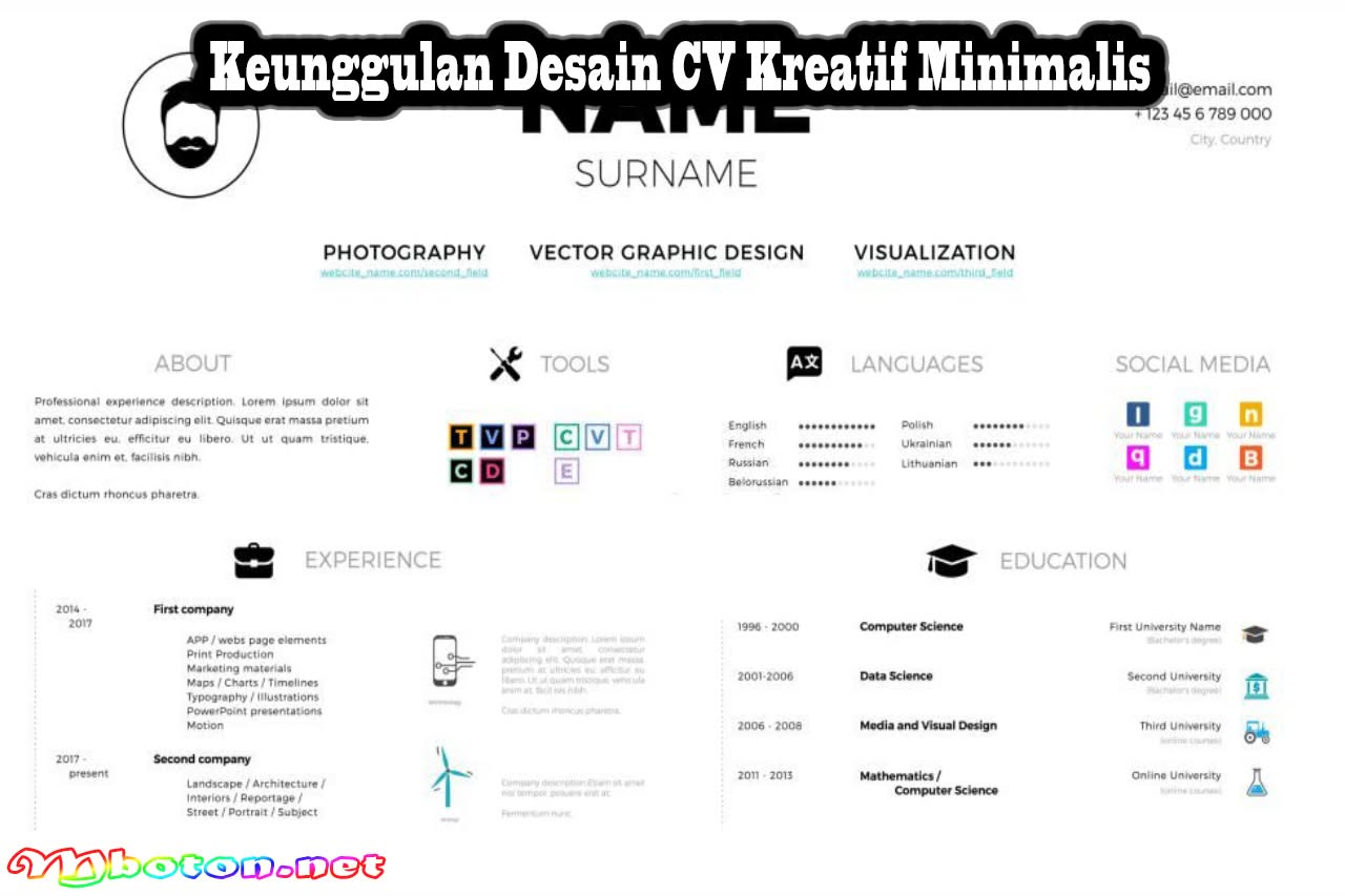 Desain CV Kreatif: Minimalis yang Elegan Terbaik Terstruktur 1 Keunggulan Desain CV Kreatif Minimalis
