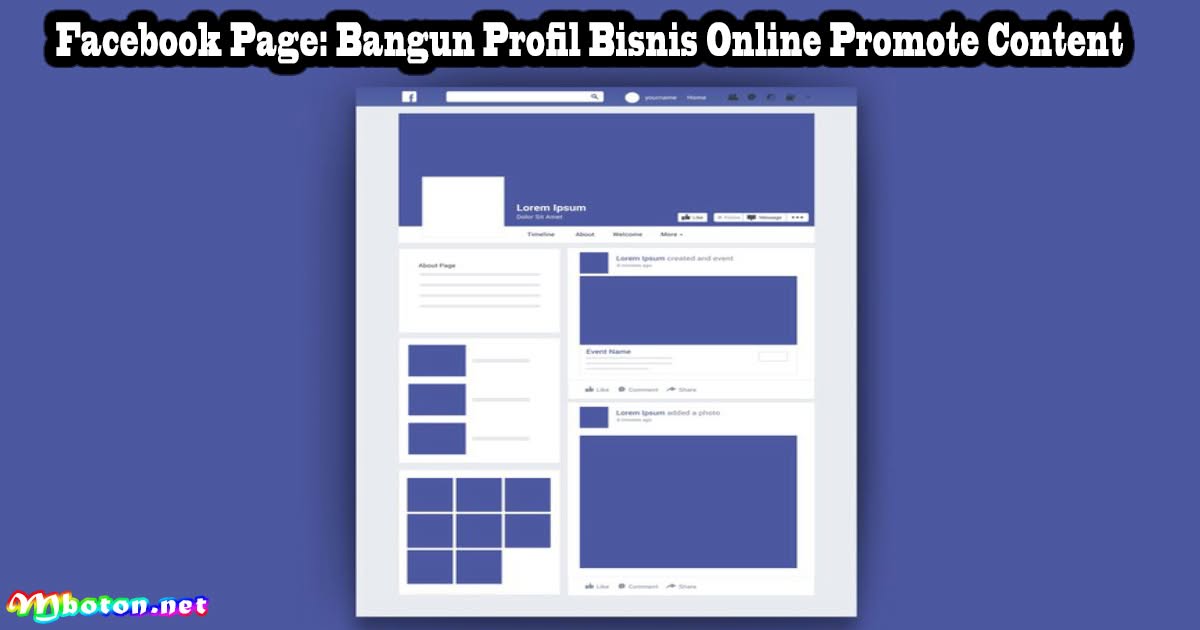 Facebook Page: Bangun Profil Bisnis Online Promote Content
