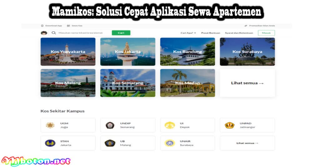 10 Aplikasi Sewa Apartemen Indonesia Terkenal Dan Terbaik 2 Mamikos: Solusi Cepat Aplikasi Sewa Apartemen