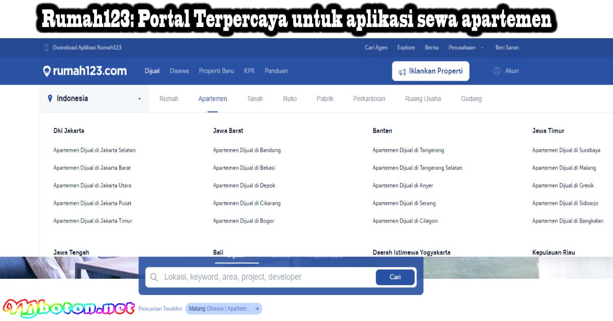 10 Aplikasi Sewa Apartemen Indonesia Terkenal Dan Terbaik 7 Rumah123: Portal Terpercaya untuk aplikasi sewa apartemen