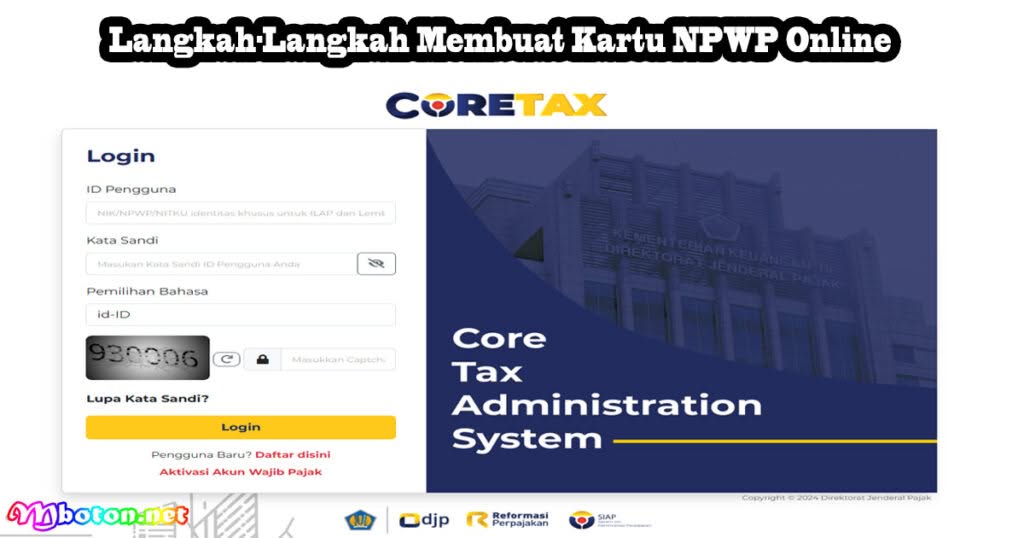 Langkah-Langkah Membuat Kartu NPWP Online