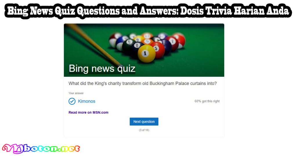 Take Today's Bing News Quiz Questions and Answers 2 Bing News Quiz Questions and Answers: Dosis Trivia Harian Anda
