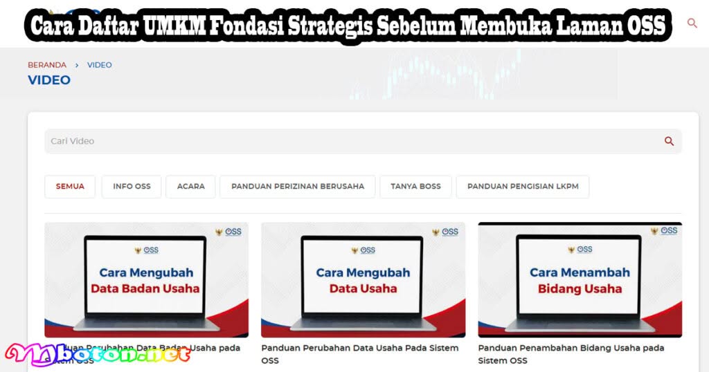 Cara Daftar UMKM Online OSS (Usaha Mikro, Kecil, dan Menengah) 1 Cara Daftar UMKM Fondasi Strategis Sebelum Membuka Laman OSS