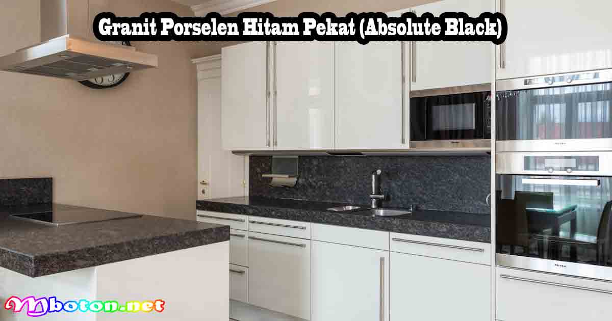 12 Model Keramik Lantai Dapur Estetis 11 Granit Porselen Hitam Pekat (Absolute Black)